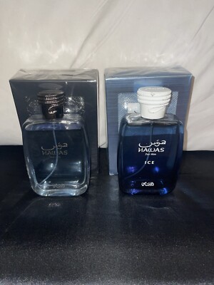 Rasasi Hawas Ice for Him And Hawas For Him (Combo) New Sealed EDP 3.4oz Unisex