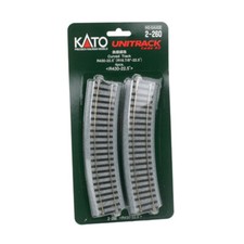 Kato 2-260 430mm 16-7/8" Radius Curve Track 22.5-Degree 4 : HO Scale