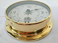 Horloge des marées en laiton décor voilier neuve diametre 11,5cm