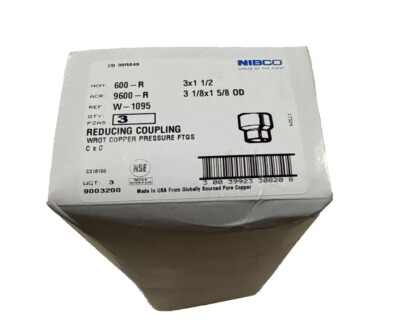 NIBCO 600-R Reducing Coupling 1/2  (3 PACK)