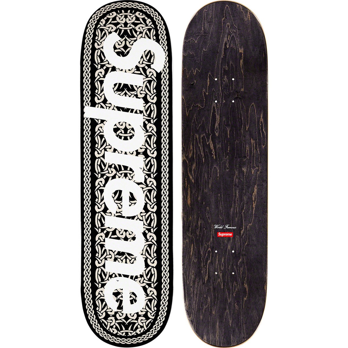 Celtic Knot Black Supreme Skateboard Supreme Celtic Knot