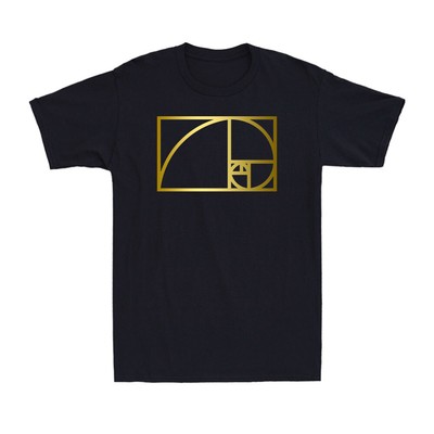 Fibonacci's The Golden Spiral Sacred Geometry Magic Symbol Novelty Men's T-Shirt