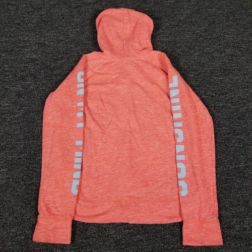 Old Navy Hoodie Girls XL 14 Pink Coral Full Zip Sunshine Spellout School Casual - Picture 3 of 11
