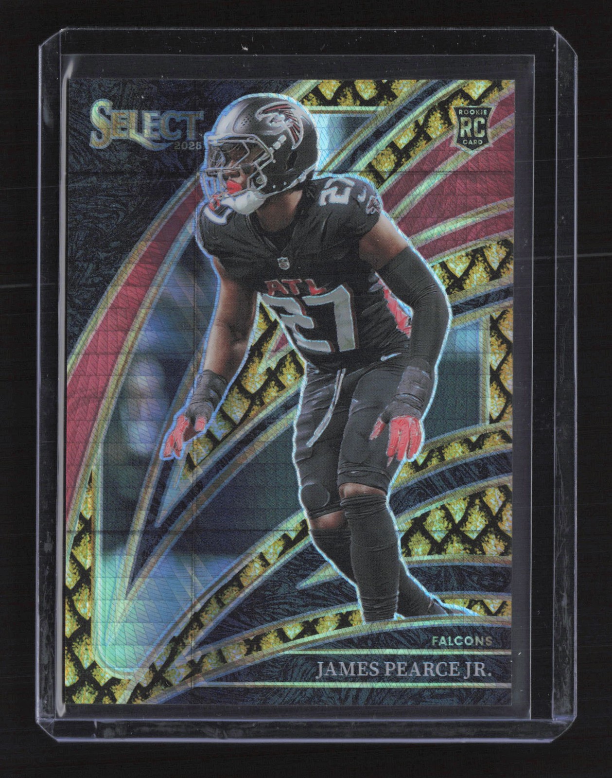 2025 Panini Select #247 James Pearce Jr. Gold Dragon Scale Prizm #/10