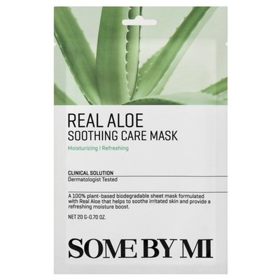 Some By Mi Real Aloe Beruhigende Blattmaske mit Aloe vera, 20 g
