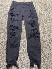 AE AMERICAN EAGLE SIZE 0 SHORT MOM JEAN STRIGID WOMENS JEANS