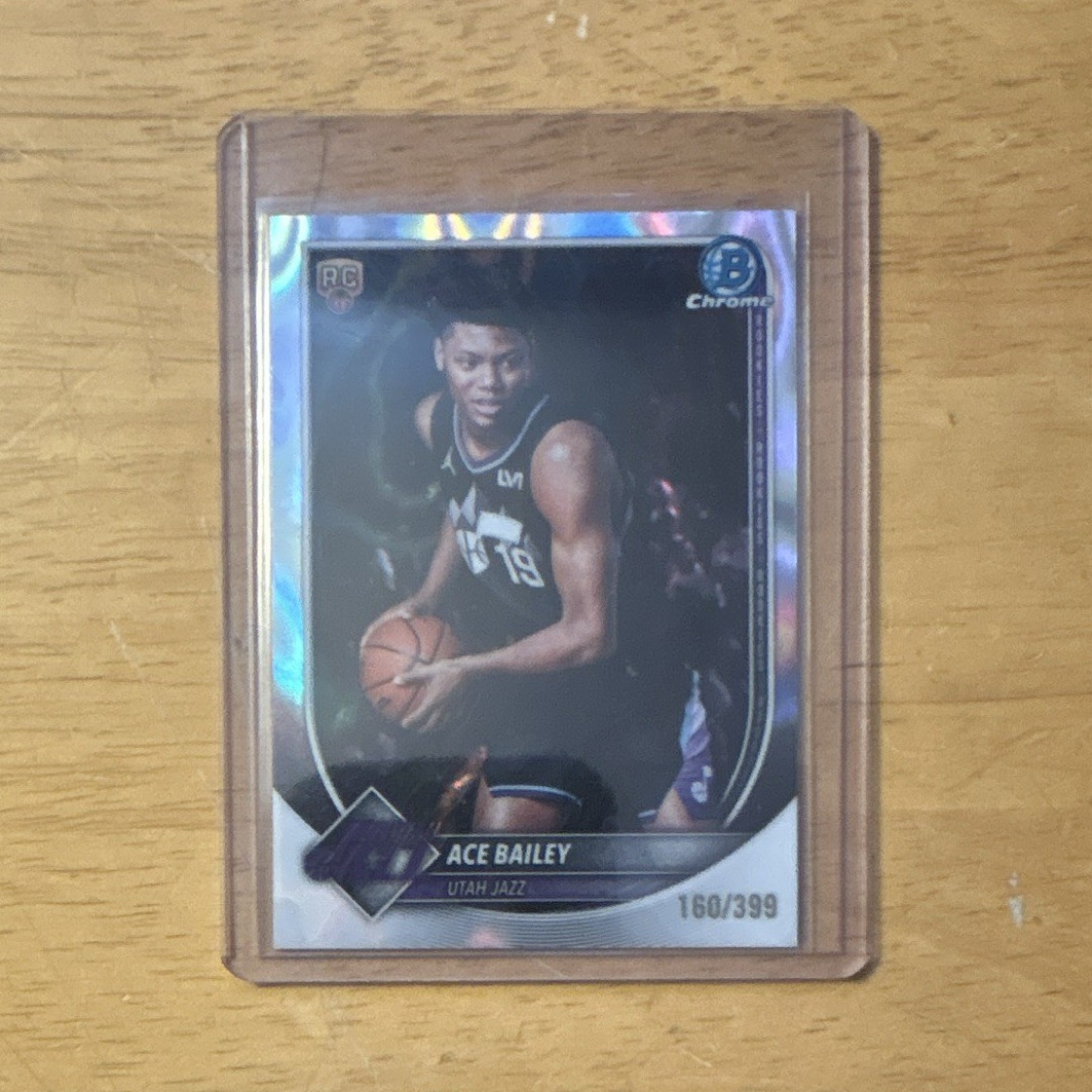 Topps 2025-26 Bowman Chrome Ace Bailey Rookie #BCV-5 Lava Refractor /399 Jazz