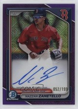 2024 Bowman Chrome Prospect Mega Box Purple Refractor Nazzan Zanetello Auto 1k9t