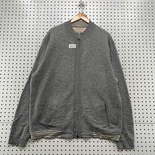 Converse John Varvatos Wool Zip Sweater Mens SIze 2XL Gray Retro Vintage