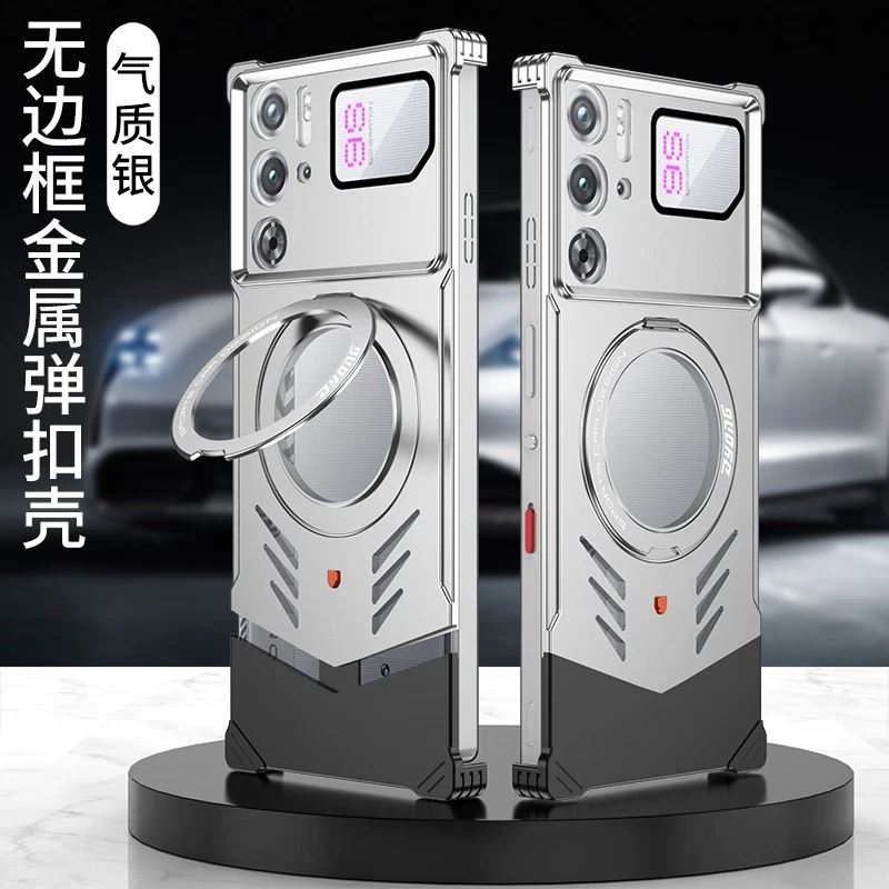 Nubia Red Magic 10 Pro/10 Pro+ Estojo Anel de Rotação 360° Magsafe Metal Bumper Cover - Imagem 4 de 4