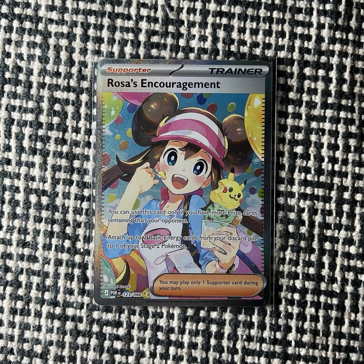 Rosa's Encouragement 123/088 SR Full Art Pokemon ME03 Perfect