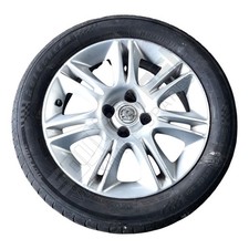 VAUXHALL CORSA C 4 STUD ALLOY WHEEL 195/55/16 AUTOGREEN 7MM TYRE 2000-06
