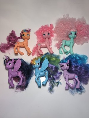   MY LITTLE PONY Dolls Rainbow Celebration 5.5-Inch 6 Pony Figure Set G5 Loose