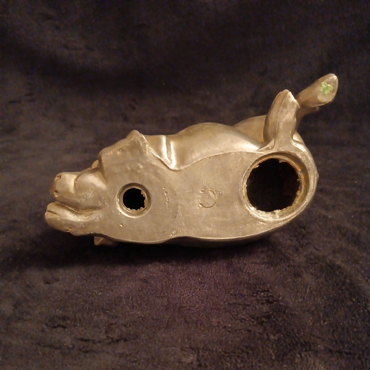 Vintage Morton's Steakhouse Pewter Pig Oil Lamp | eBay