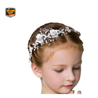 Kopfschmuck Kommunion WeißE Blume Perlen Haarkleid Kristall Braut Hochzeit