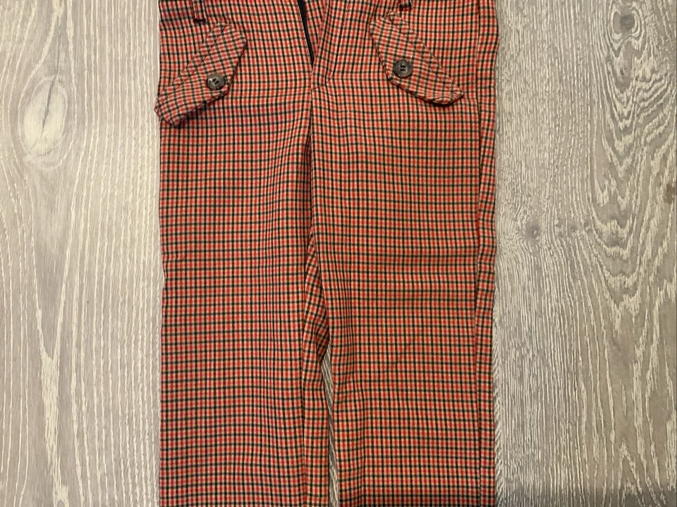 Zara Tweed Size 7 Kids Pants Red  - Image 3 of 4