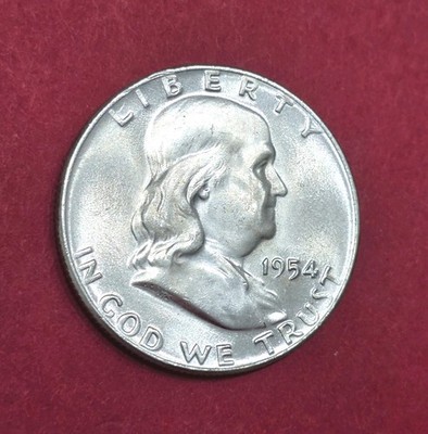 1954 Franklin Half Dollar Full Bell Lines MS Condition (Mid 60s).