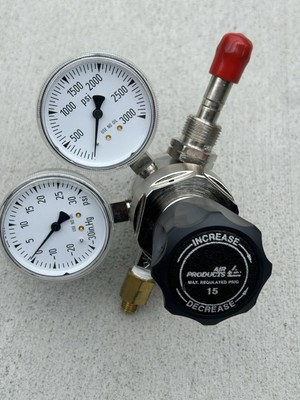 #ad Air Products E12 244A Gas Regulator With Fitting 3000PSI MAX Stainless Steel $123.25