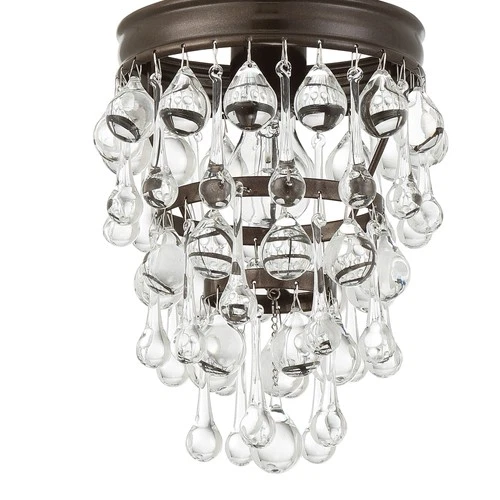 Crystorama Lighting Group 131 Calypso 7"W Crystal Mini Pendant - Chrome - Picture 4 of 12