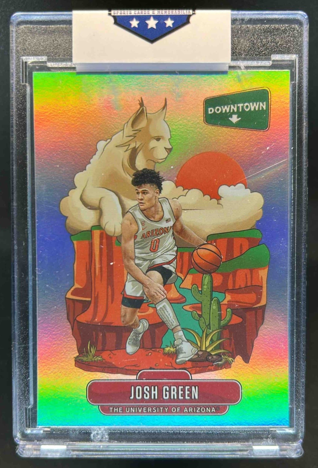 2020-21 Prizm Draft Picks Collegiate Josh Green Downtown RC #D-19 Wildcats