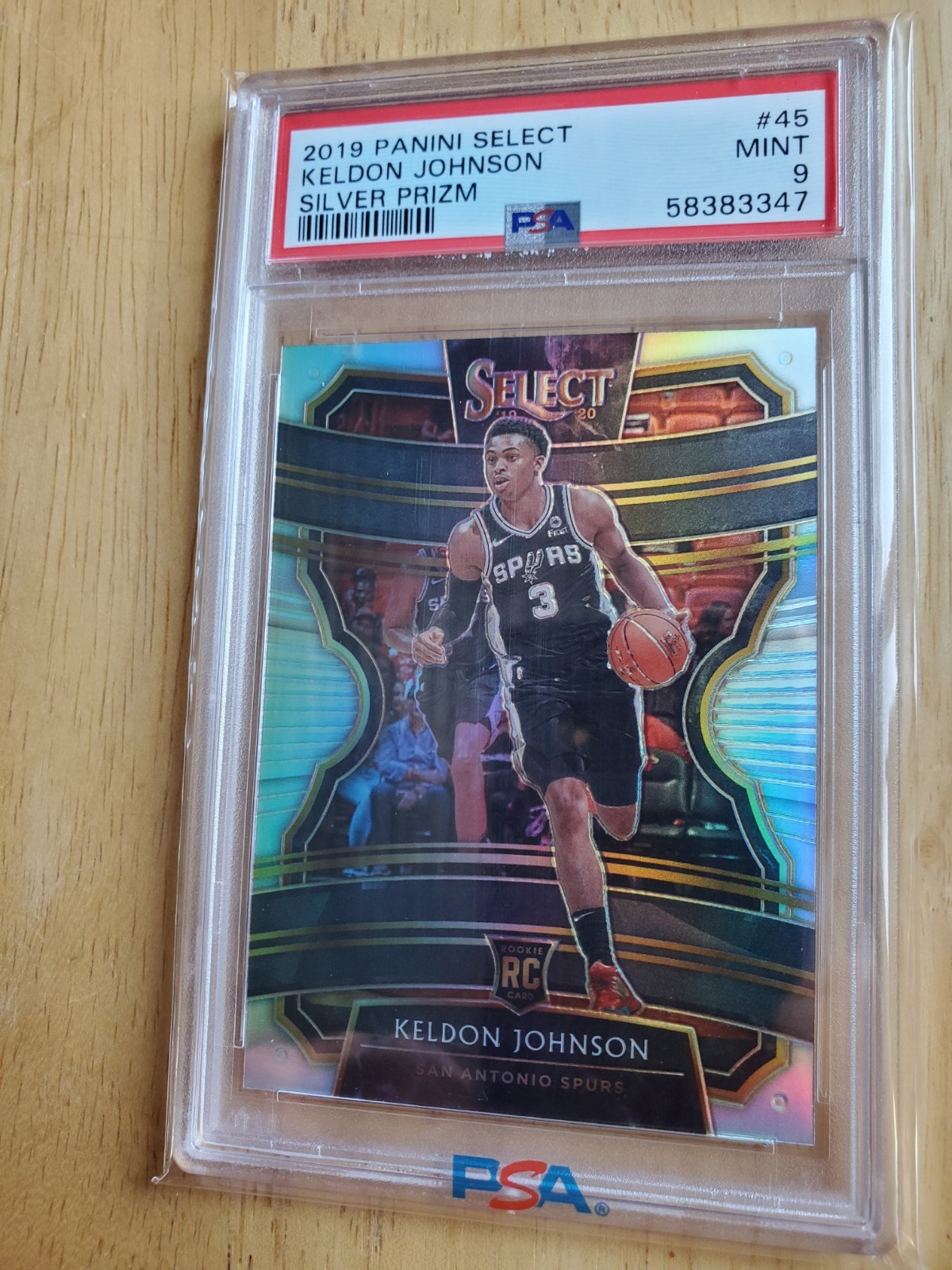 2019 Panini Select Keldon Johnson ROOKIE SP SILVER Prizm PSA 9 #45 🔥 SPURS 🔥