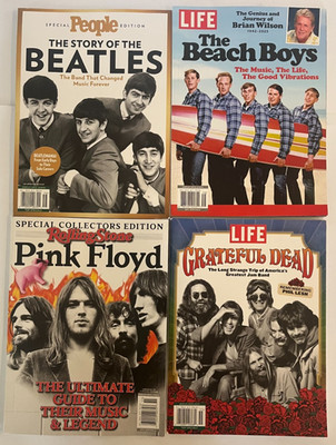 2025 Magazines Lot, Life GRATEFUL DEAD, People BEATLES, Rolling Stone PINK FLOYD