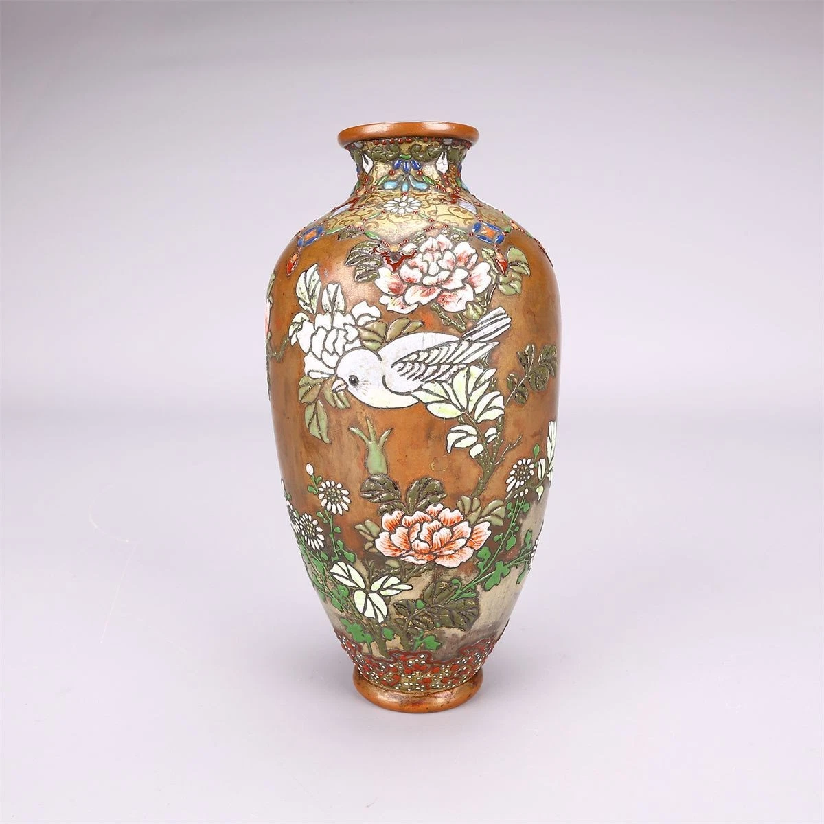 多色景泰蓝1900-1940 年日本花瓶| eBay