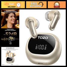 Active Noise Cancelling Wireless Earbuds, Hi-Res Sound, 80H Playtime, IPX8 Water