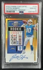 JUSTIN HERBERT PSA 10 2020 CONTENDERS OPTIC 104 ORANGE RC ROOKIE TICKET AUTO /50