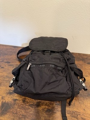 LeSportSac Large Backpack Black with Chrome Hardware
