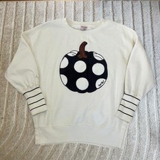 August Bleu Polka Dot Pumpkin Sweatshirt size Medium Boutique