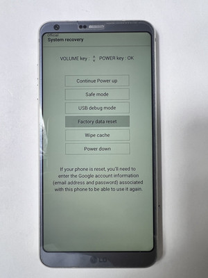 LG G6 32GB Ice Platinum (Verizon) Smartphone LG-VS988T Cracked Back PLEASE READ!