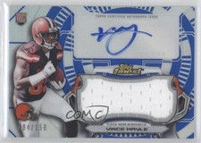 2015 Topps Finest Jumbo Relic Blue Refractor /150 Vince Mayle #AJRR-VM Auto 3g3