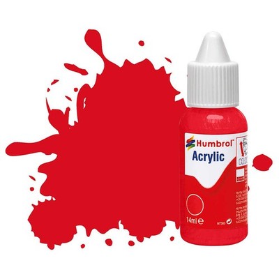 Humbrol Acrylfarbe Nr. 19 rot glänzend 14ml schnelltrocknend Modellbausatzbau DB0019
