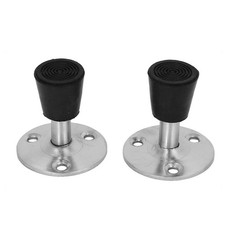 Wall Protector Skirting Board Mounted Stop Door Stopper Buffer 50mm Height 2pcs