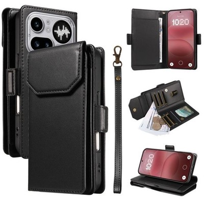 For Nothing Phone 4a Pro Multi Card Kunstleder Wallet Case mit Handschlaufe