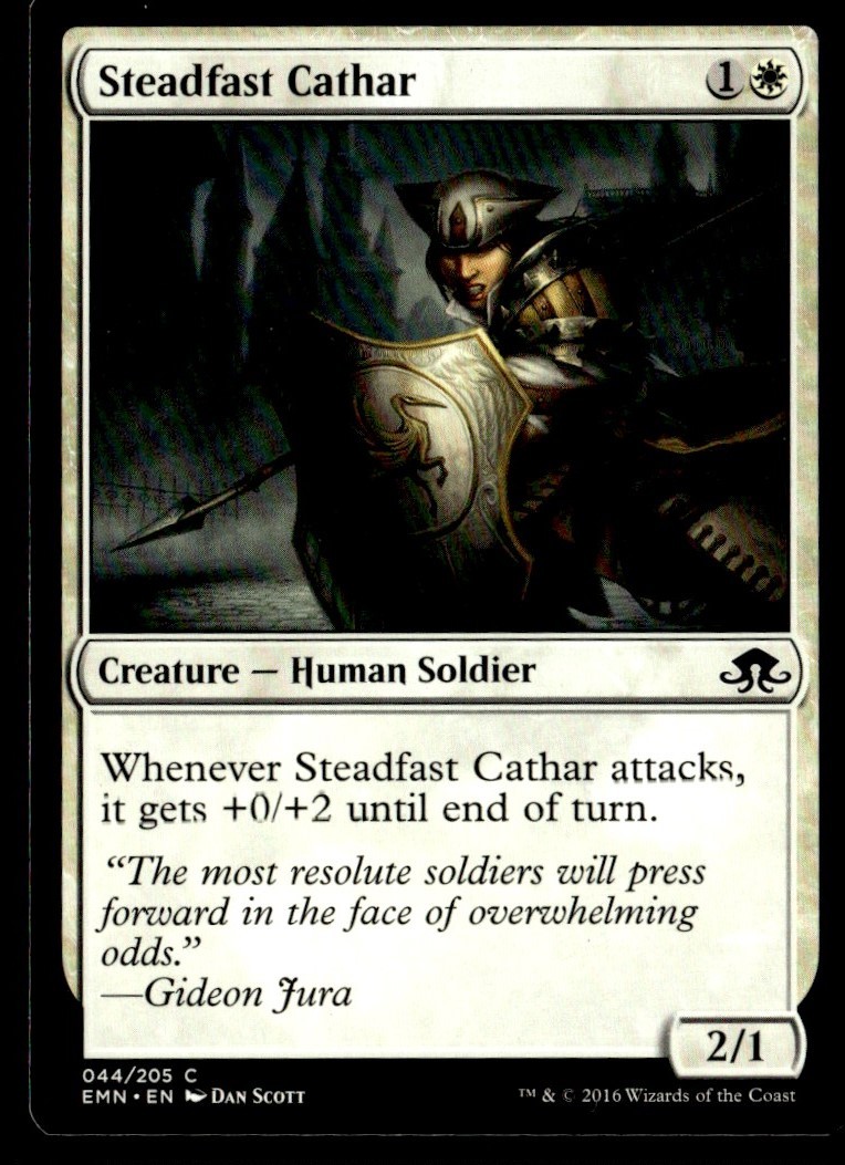 2016 Eldritch Moon Steadfast Cathar Expansion/Common #44
