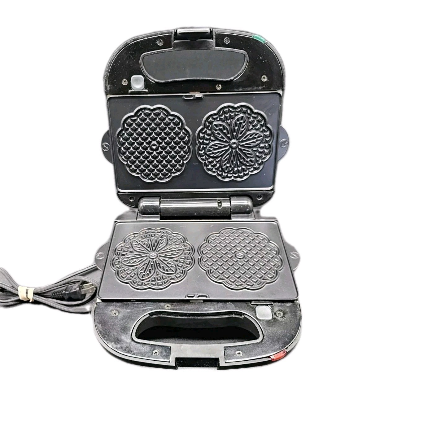 Krups Grill & Panini Press Sandwich Maker Stainless Steel FDD8 Pizzelle Design