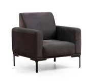 Sessel Schwarz Einfarbig Modern Design Stil Wohnzimmer Arbeitszimmer