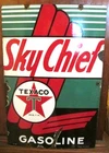 Vintage Texaco Sky Chief Porcelain Gasoline sign
