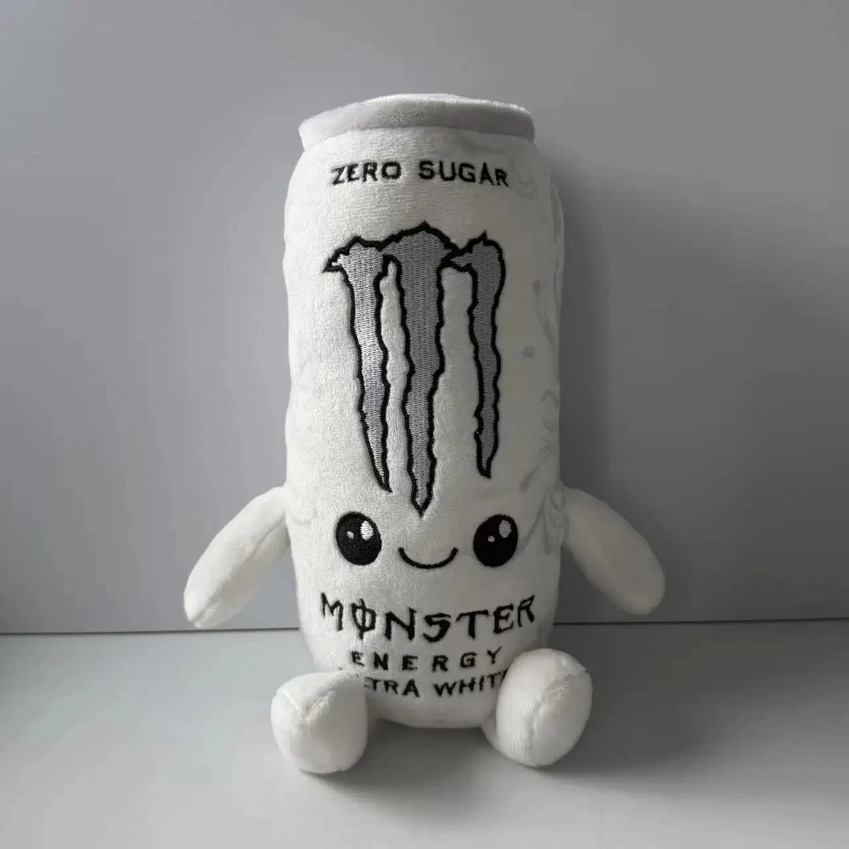 White Energy Drink Can Plush Toy Soft Stuffed Doll Desk Ornament Gift