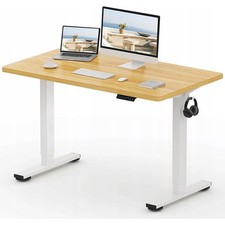 Tavolo regolabile in altezza Q1M-1260-EUV2, 120 x 60 cm, acero/bianco - N