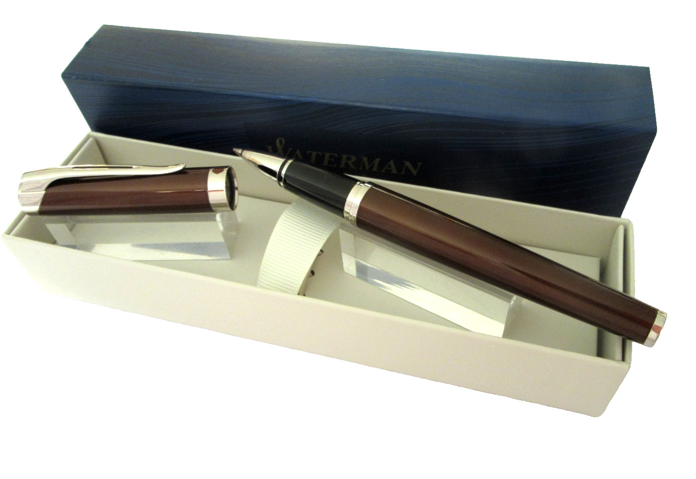 Stylo bille Waterman Étalon en laque marron pour prendre des notes en réunion