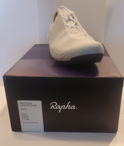 RAPHA Pro Team White Lace Up Shoe 43 EU/9.75 US~New~