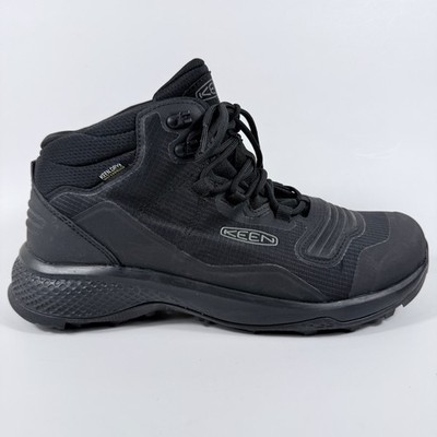 Keen Tempo Flex Waterproof Hiking Boots Men's Triple Black Ankle Outdoor - 12