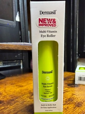 Dermasil Multi-Vitamin Eye Roller Serum Vitamin C Caffeine Matrixyl 3000 0.5 fl 