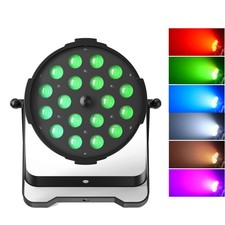 6in1 18 18W LED DMX Stage DJ Par Light UV Par Light RGBWA Disco Party Beam Light