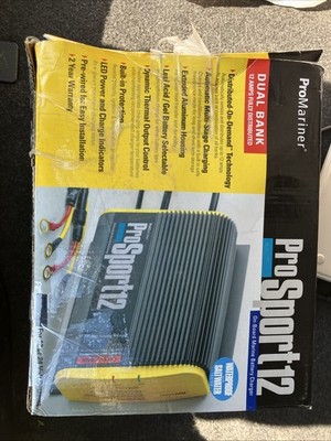 ProSport 12 Waterproof Marine Battery Charger 12A Dual Bank