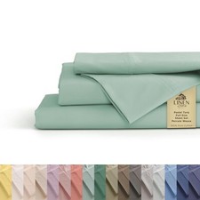 100 Cotton Percale Sheets Full Size, Pastel Turk, Deep Pocket, 4 Pieces Shee...