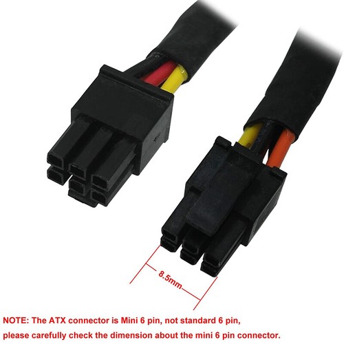 D SATA Cable Right-Angle SATA 15 Pin X2 to 6 Pin ATX Adapter for Inspi Q4W9 - Picture 4 of 6